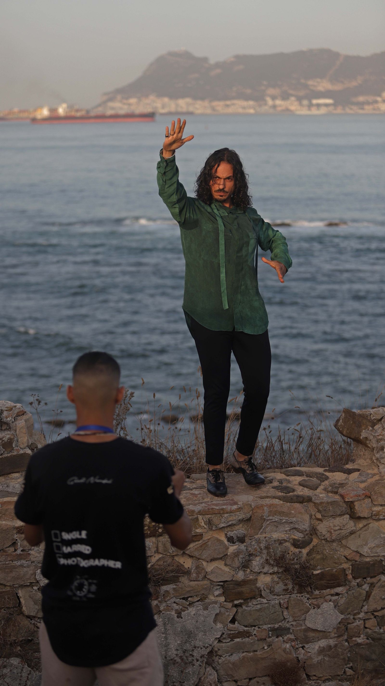 Fotos de la grabación en Algeciras del documental de Ghali Naoufal sobre la cultura árabe y española