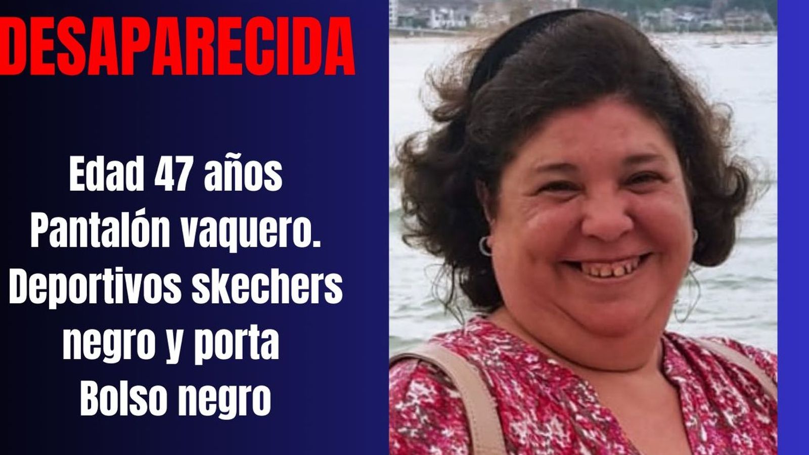 Manuela M. M., de 47 años está desaparecida desde el 1 de enero