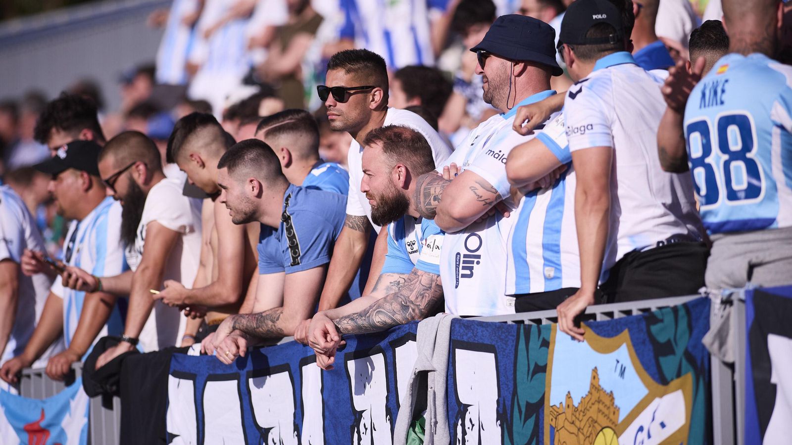 Afición malaguista en el Atlético de Madrid B - Málaga CF,