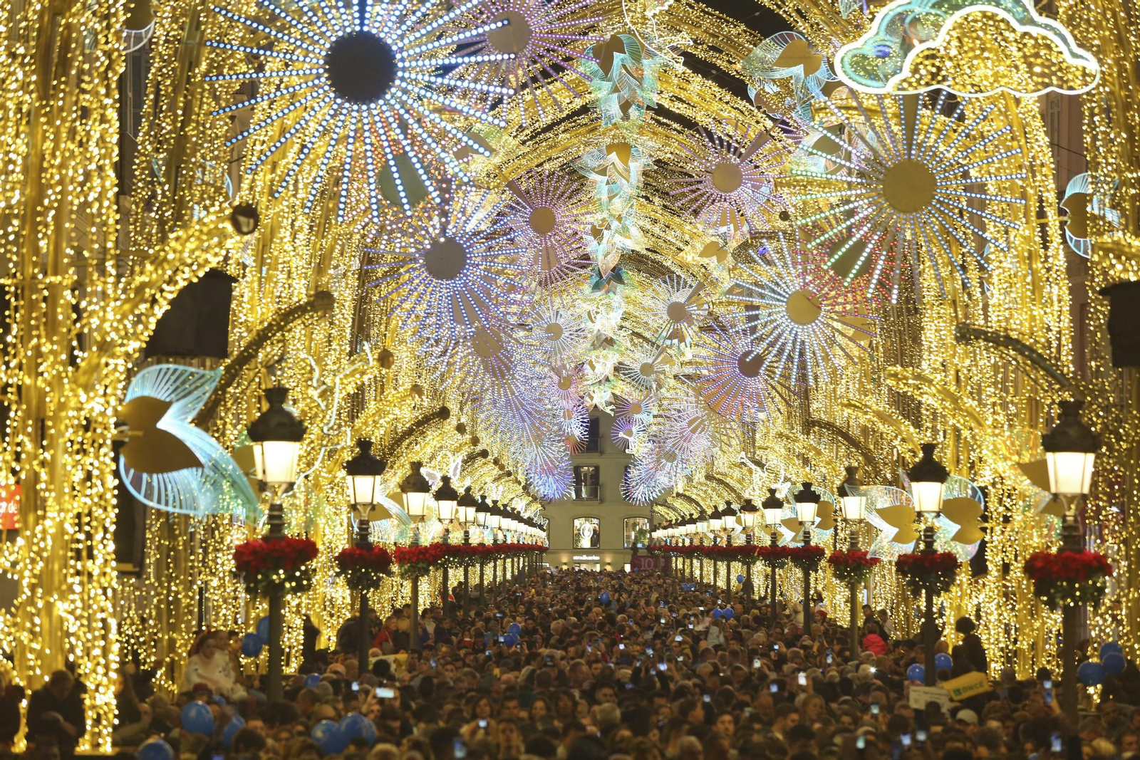 Las fotos de las luces de Navidad en Málaga Las fotos de las luces de Navidad en Málaga