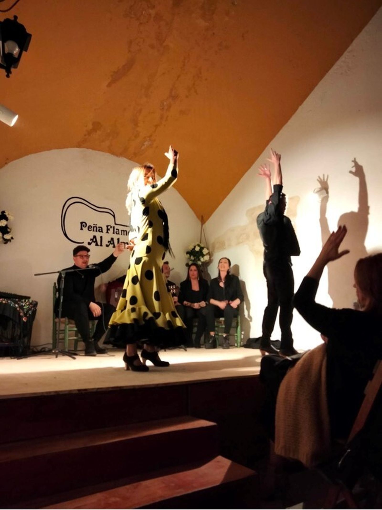 Una imagen del espectáculo de Lourdes Borrego y Jonathan Lande en la peña Al alma.