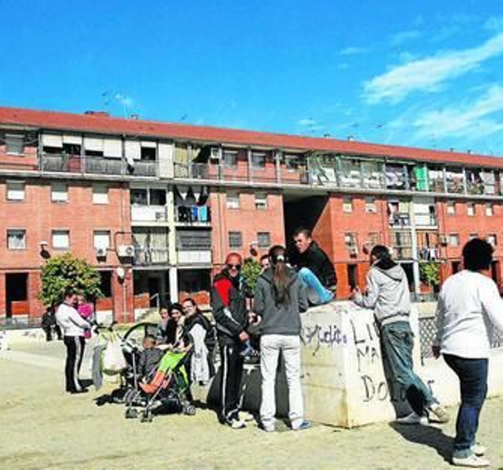 Zona de viviendas de EPSA en el barrio de Moreras.