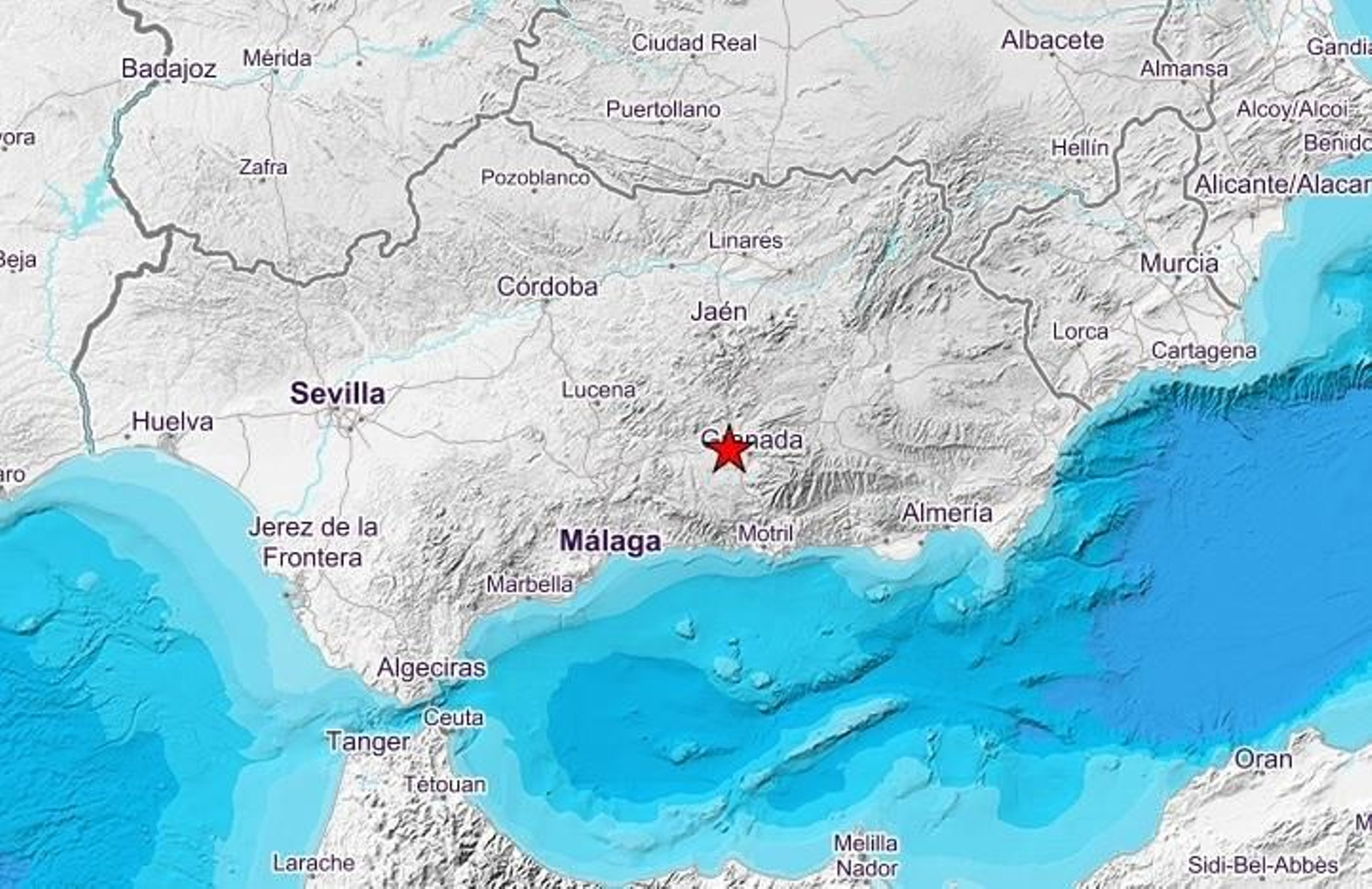 Continúa el enjambre sísmico en Granada con terremotos de baja intensidad