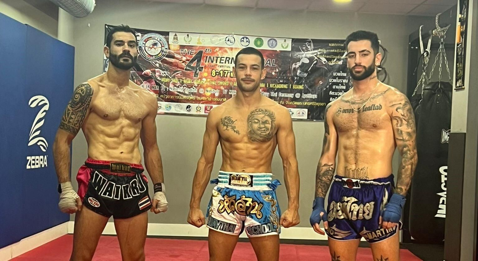 Los tres peleadores isleños que estarán presentes en la cita de Roma.