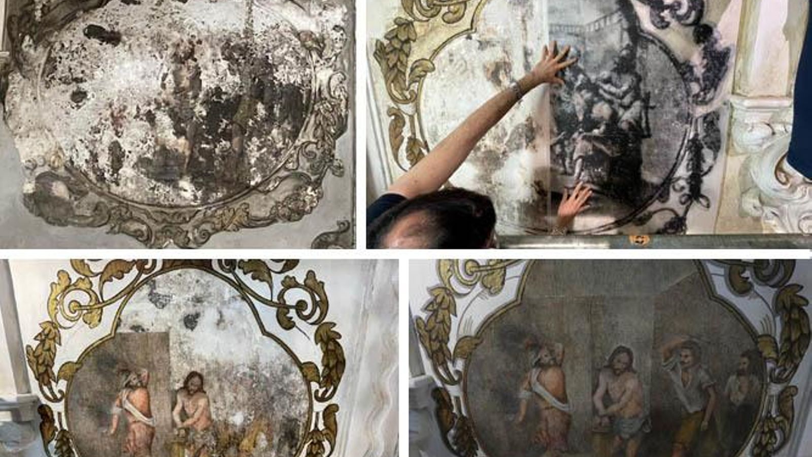 Proceso de recuperación de los medallones.