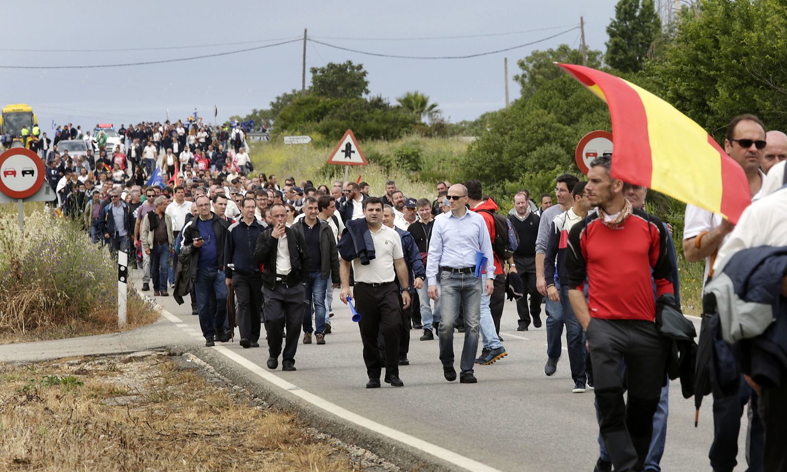 Las imágenes de las protestas de los funcionarios de prisiones