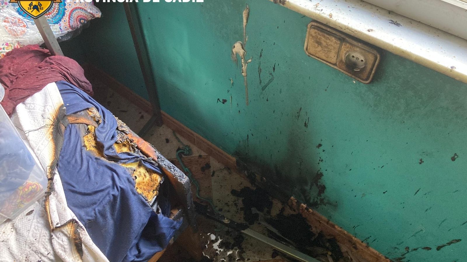 Origen del fuego en la vivienda de la calle Traviesas