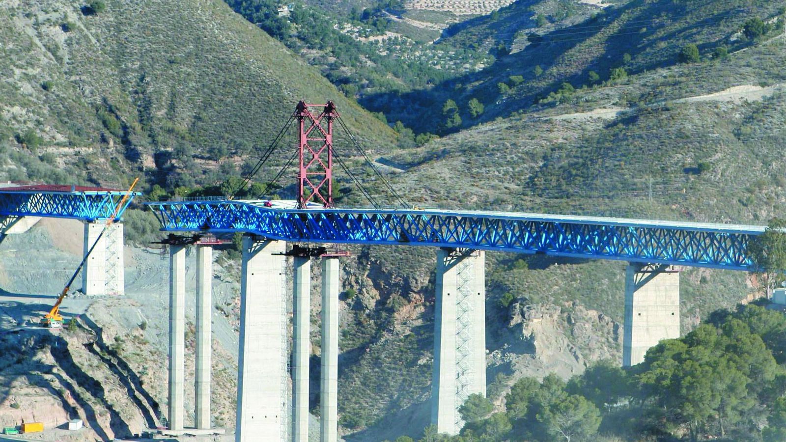 Viaducto de Rules, doblado durante su construcción
