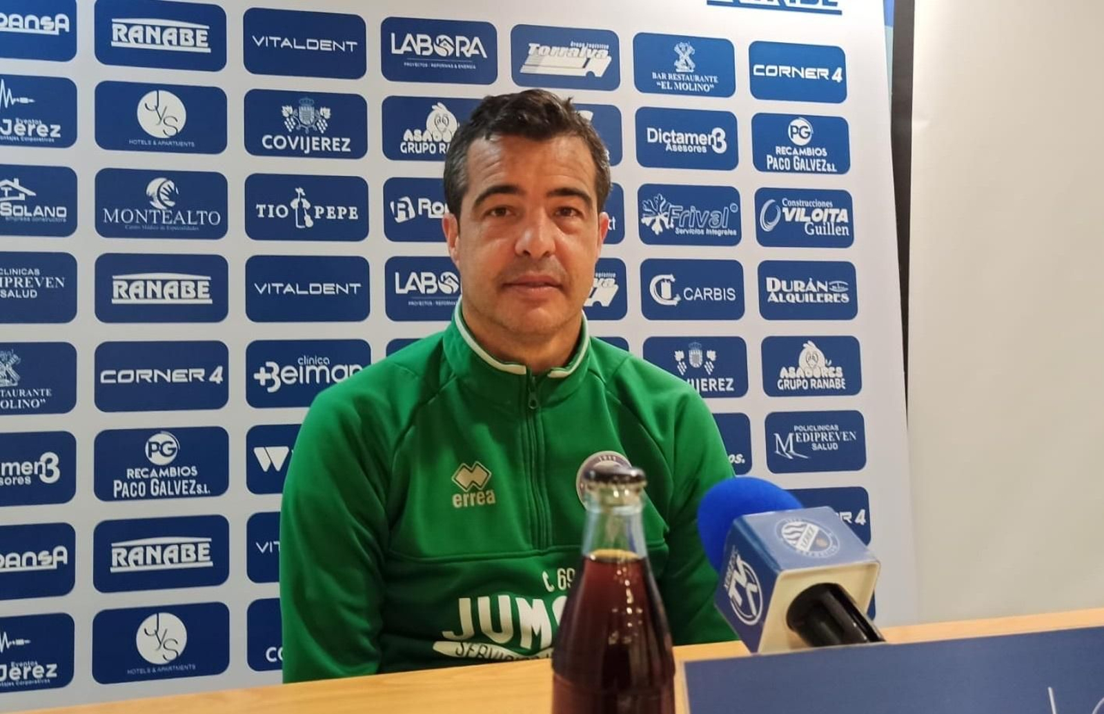 José Pérez Herrera, en la sala de prensa de Chapín.