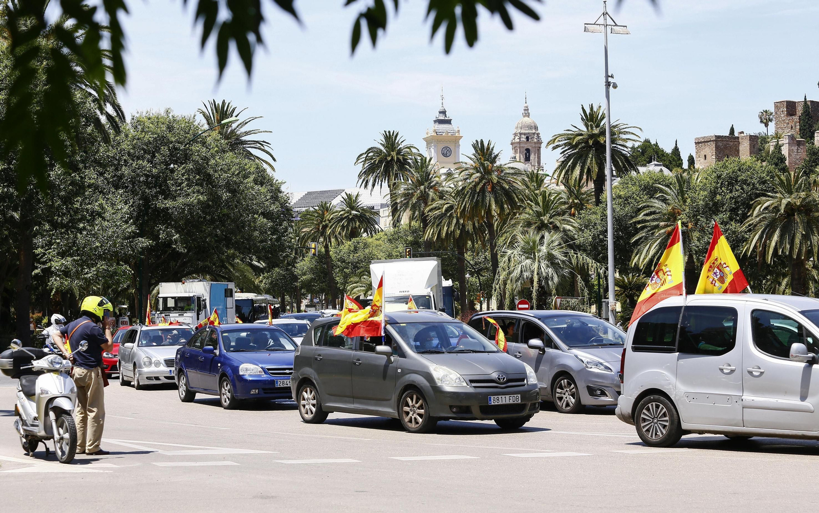 Las fotos de la caravana de protesta de Vox en Málaga