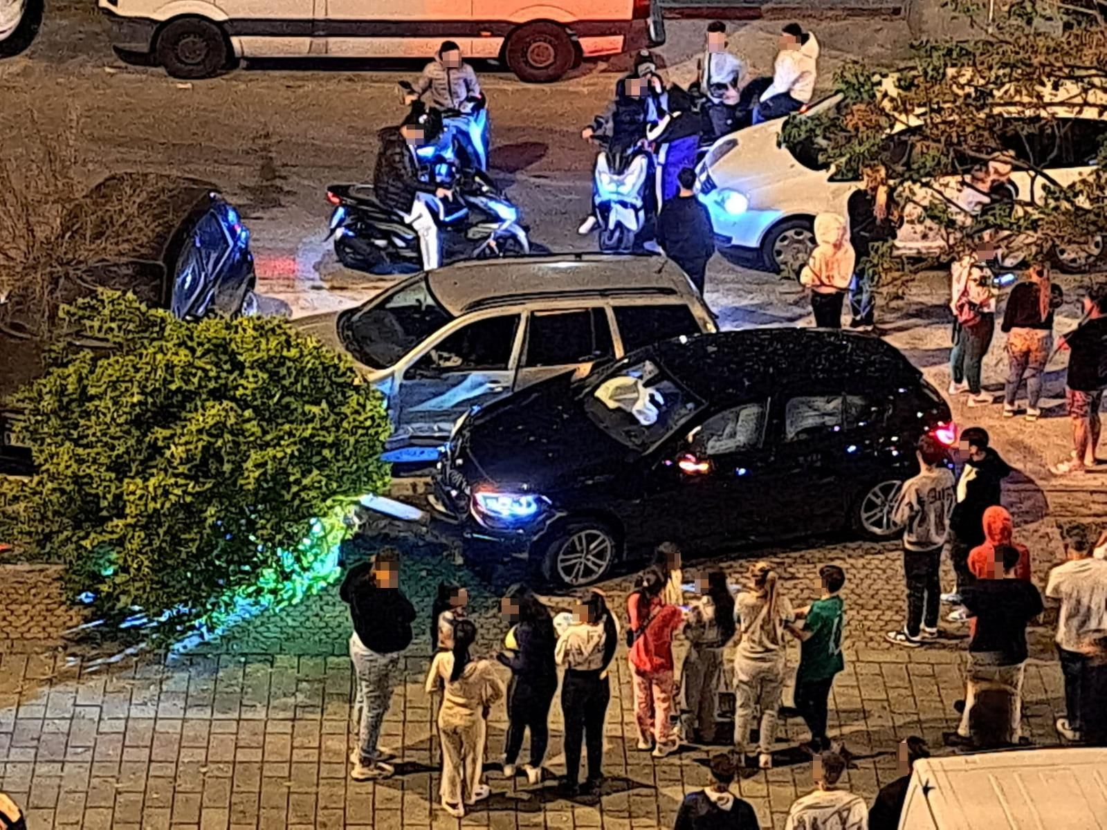 El accidente de la noche del domingo en el Polígono Sur.