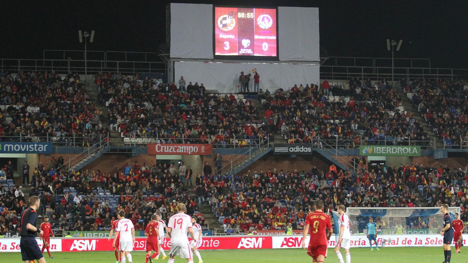 España-Bielorrusia, en 2014 en el Nuevo Colombino.