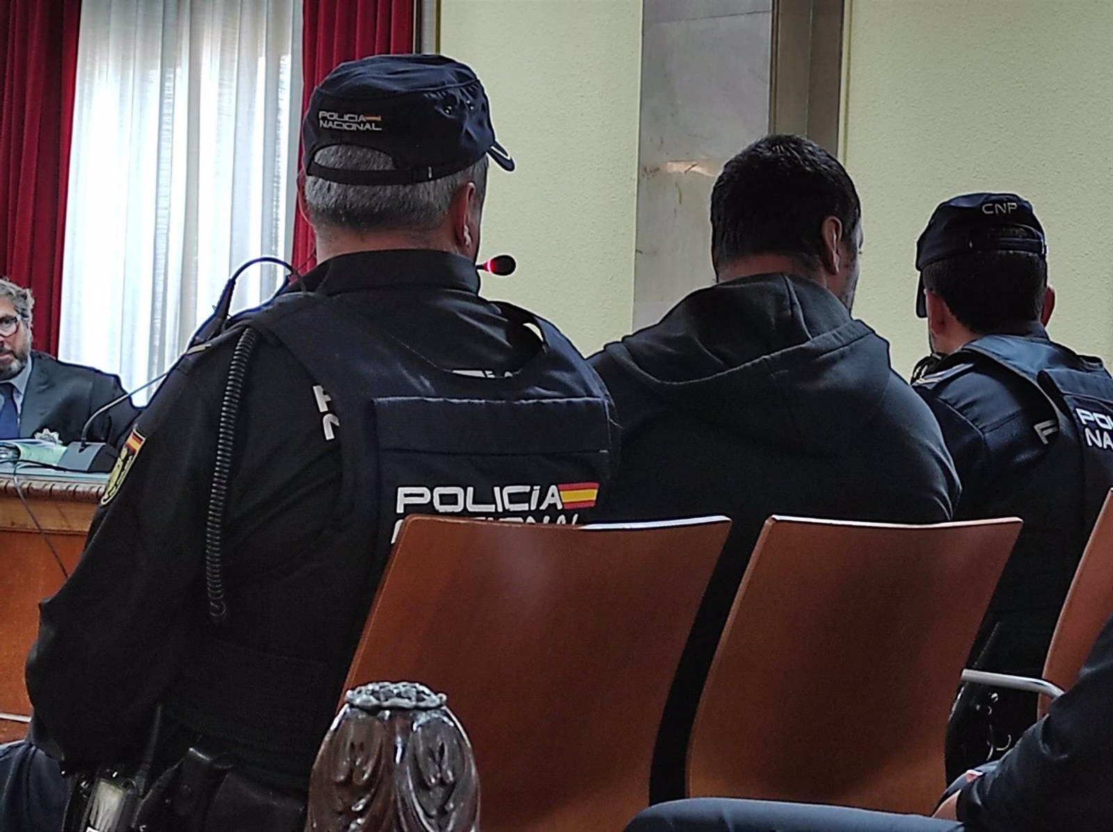 El acusado durante su declaración.