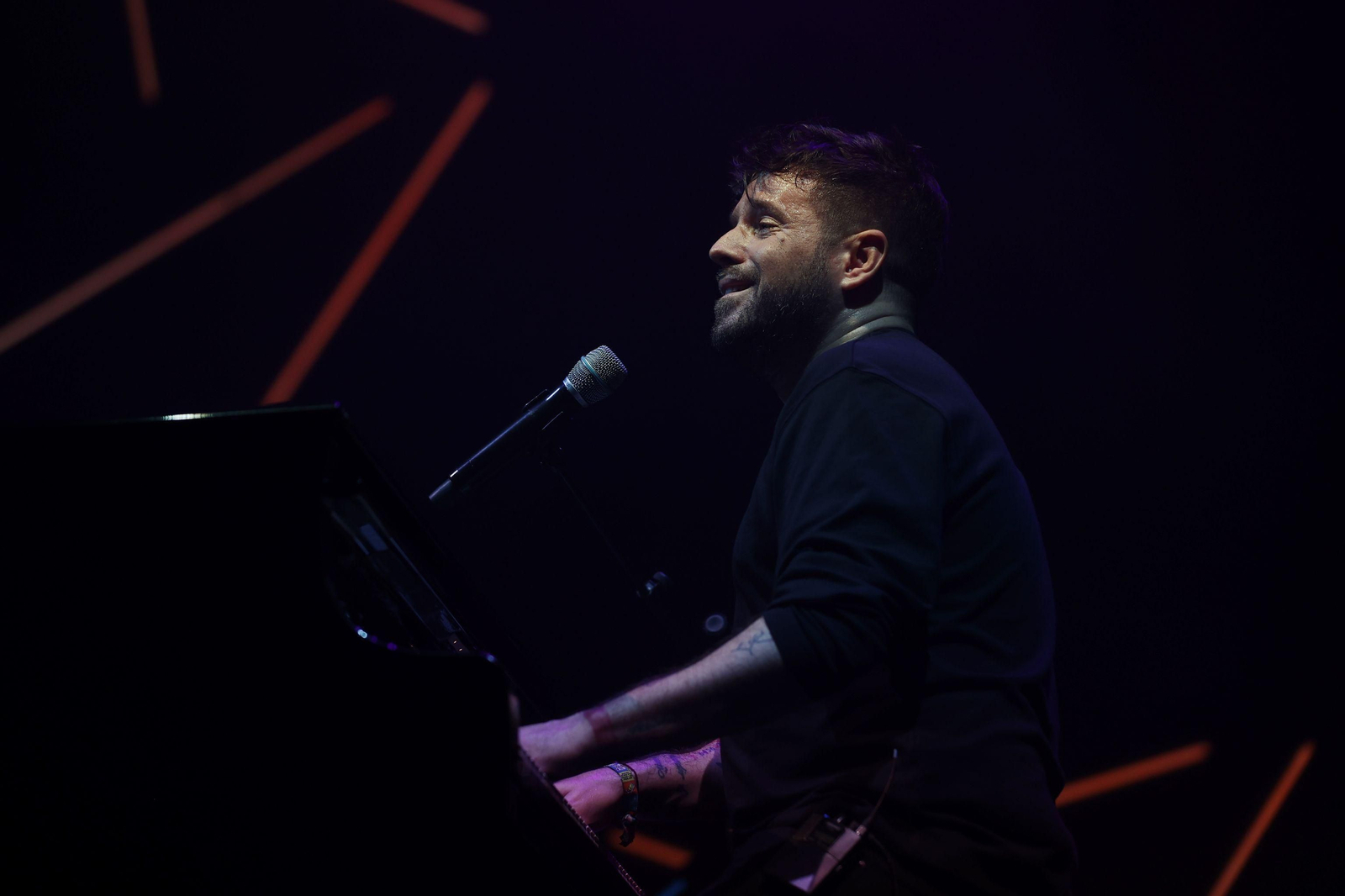 Pablo López durante un concierto.