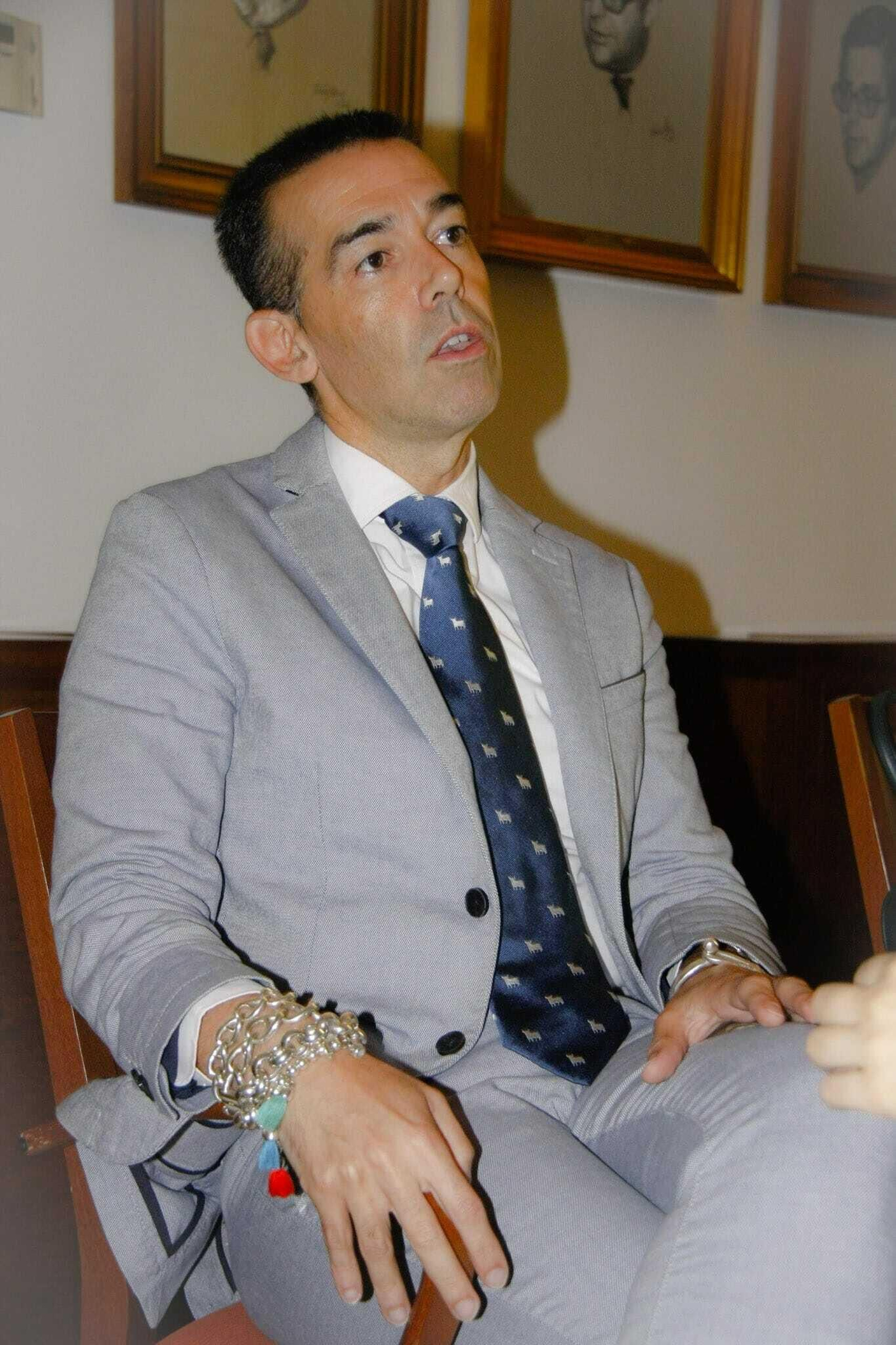 David Calleja durante la entrevista.