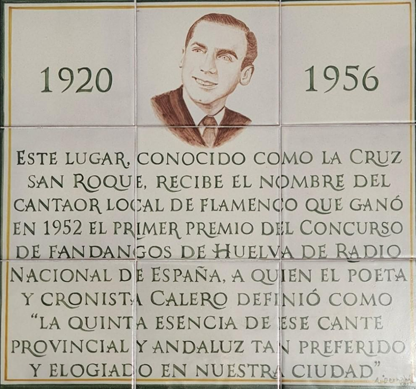 4. Mosaico dedicado a Eufrasio Domínguez en La Palma.