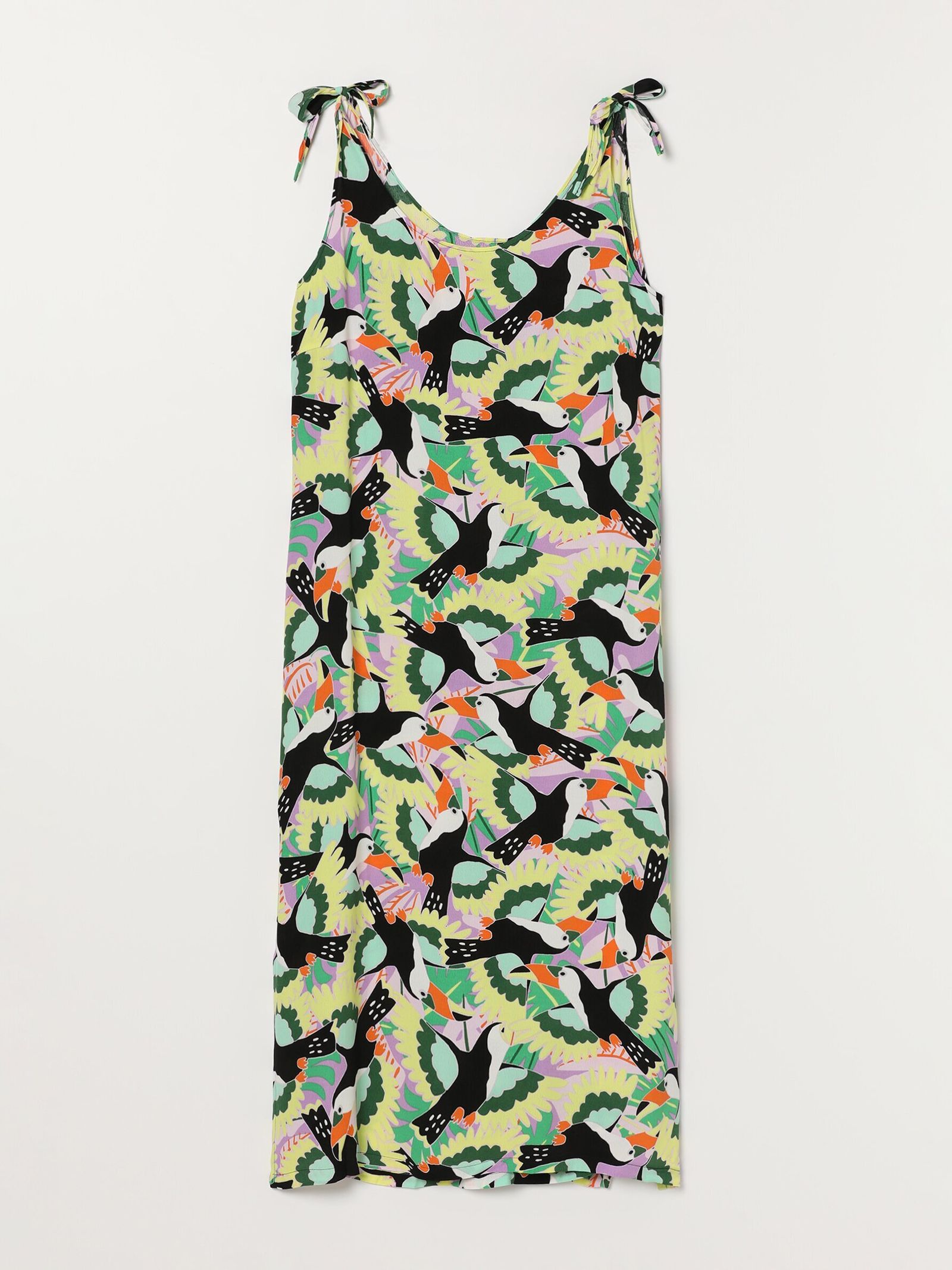 Vestido de tucanes de Lefties.