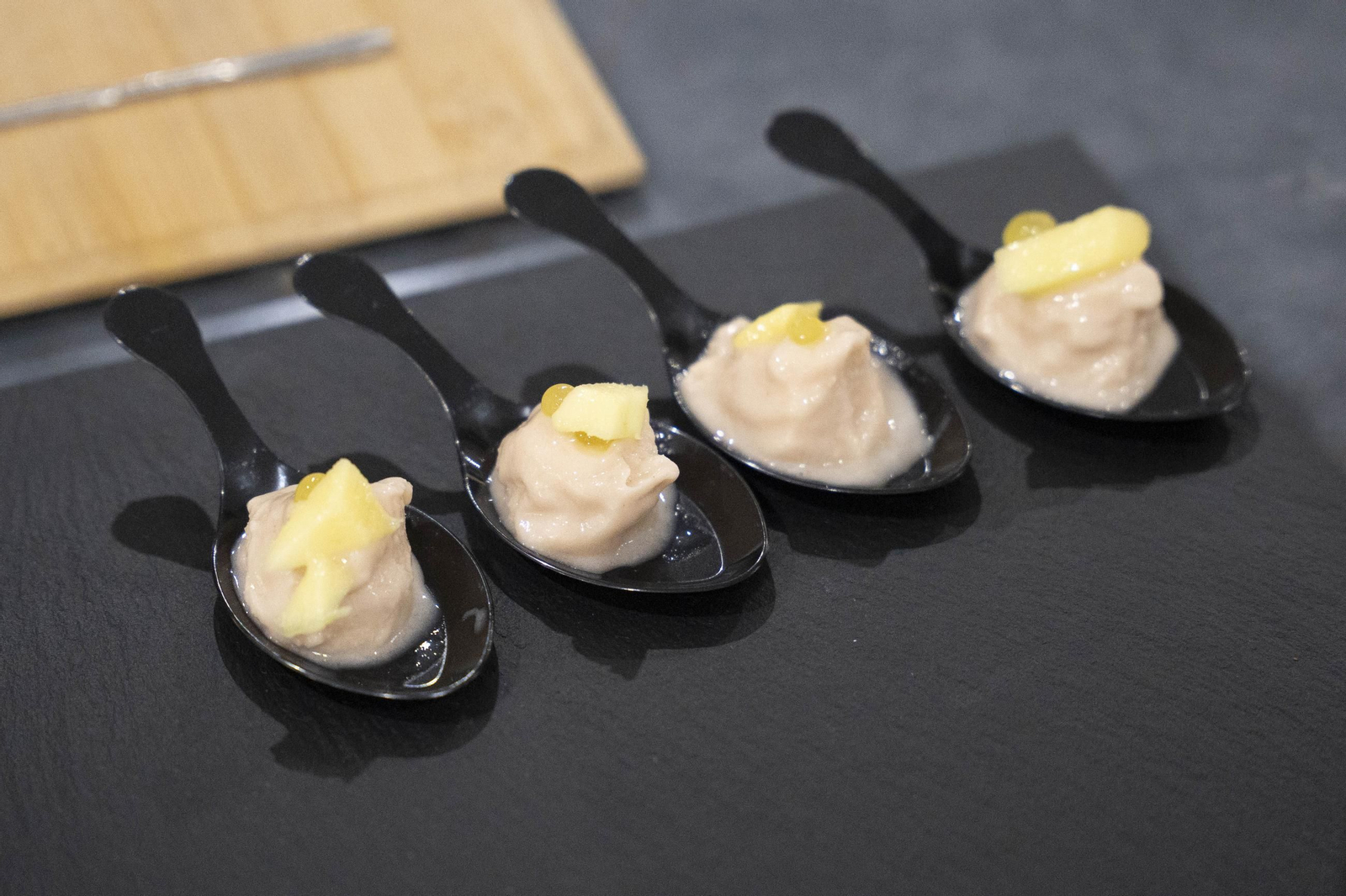 Las imágenes del delicioso sorbete gourmet de Gamba Roja de Alejandro Reyes