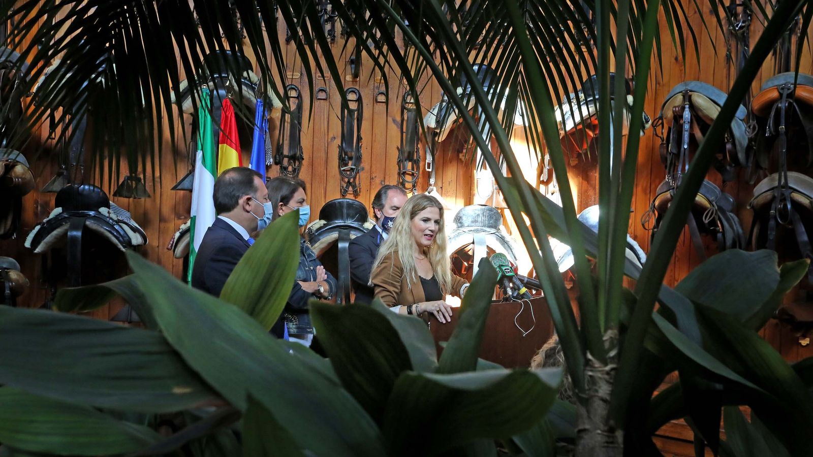 Ana Mestre, delegada del Gobierno de la Junta, detallando los datos del turismo en la provincia.