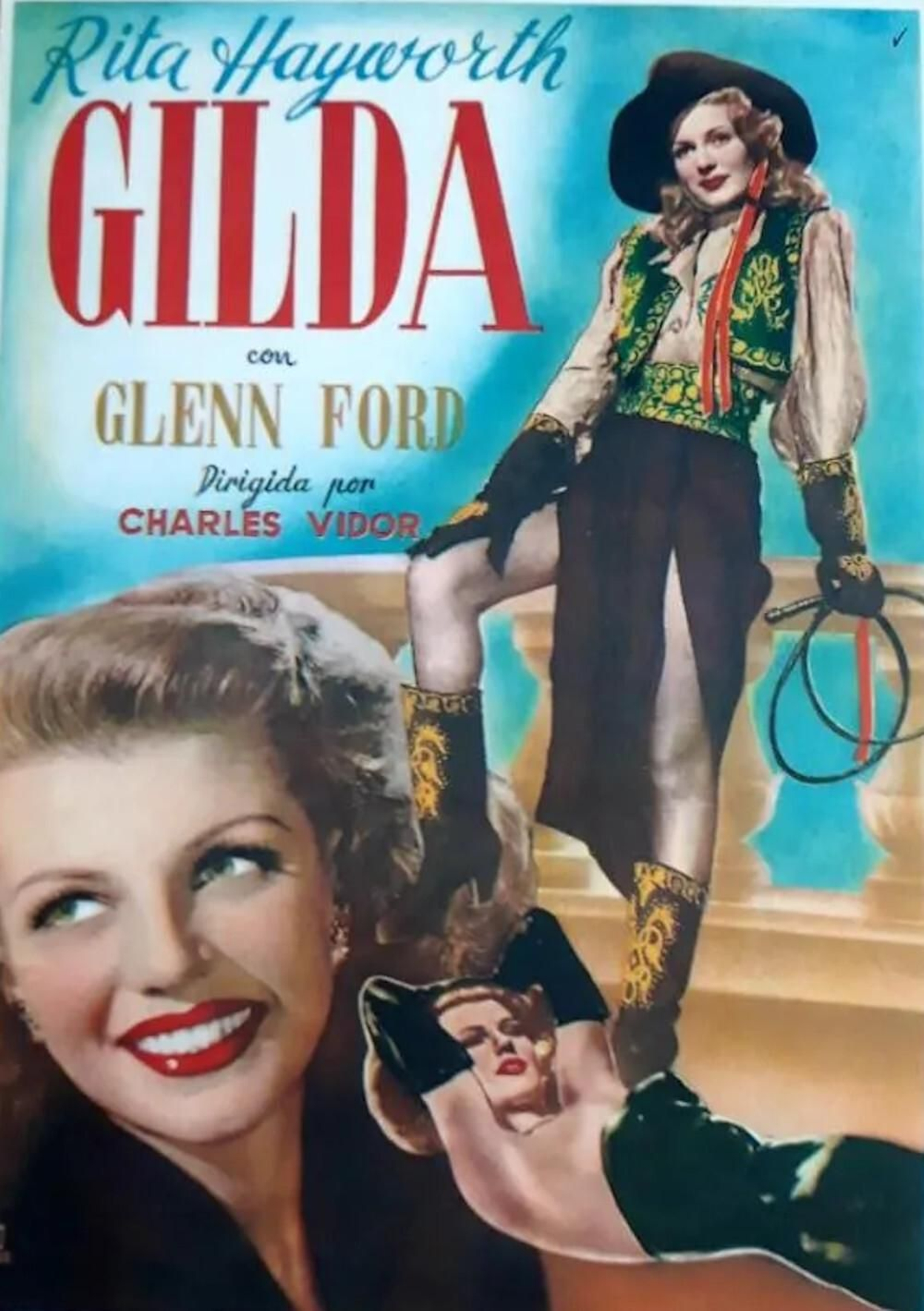 Cartel d ela película 'Gilda' protagonziada por Rita Hayworth.