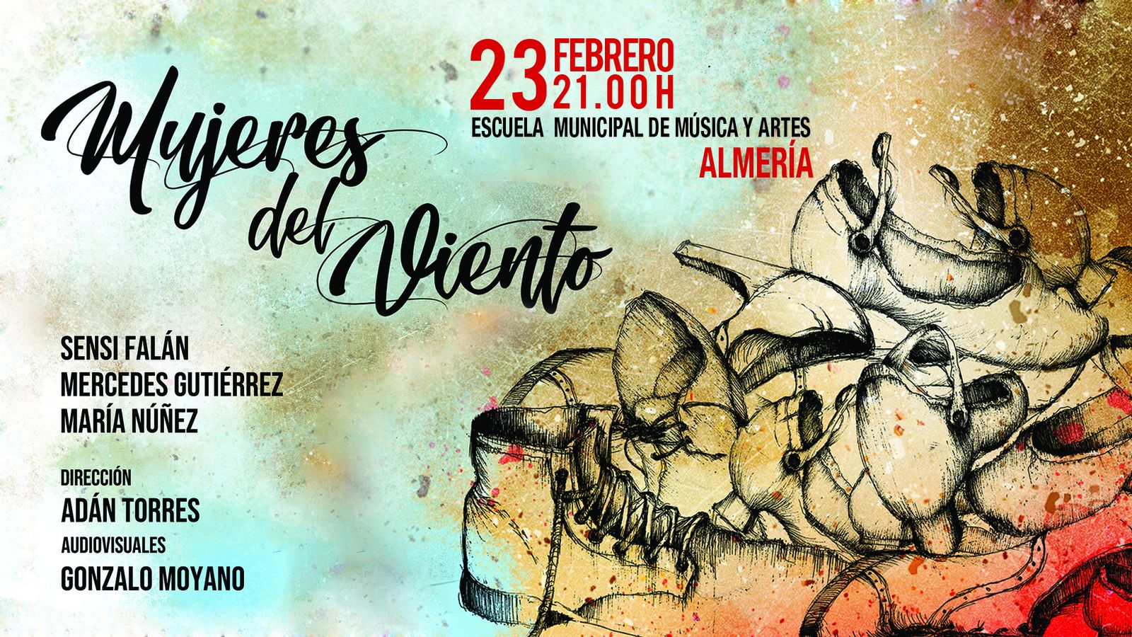 Cartel de la obra 'Mujeres del viento' que se estrena el sábado