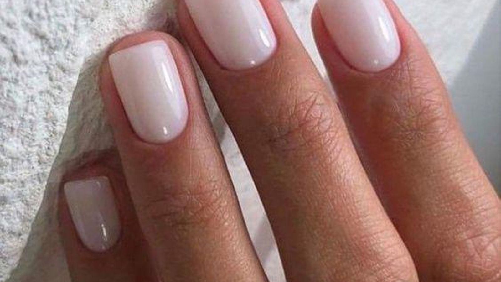 Milky nails.
