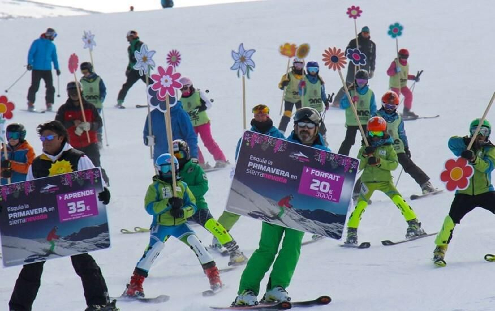 Una bajada 'flower power' en Sierra Nevada