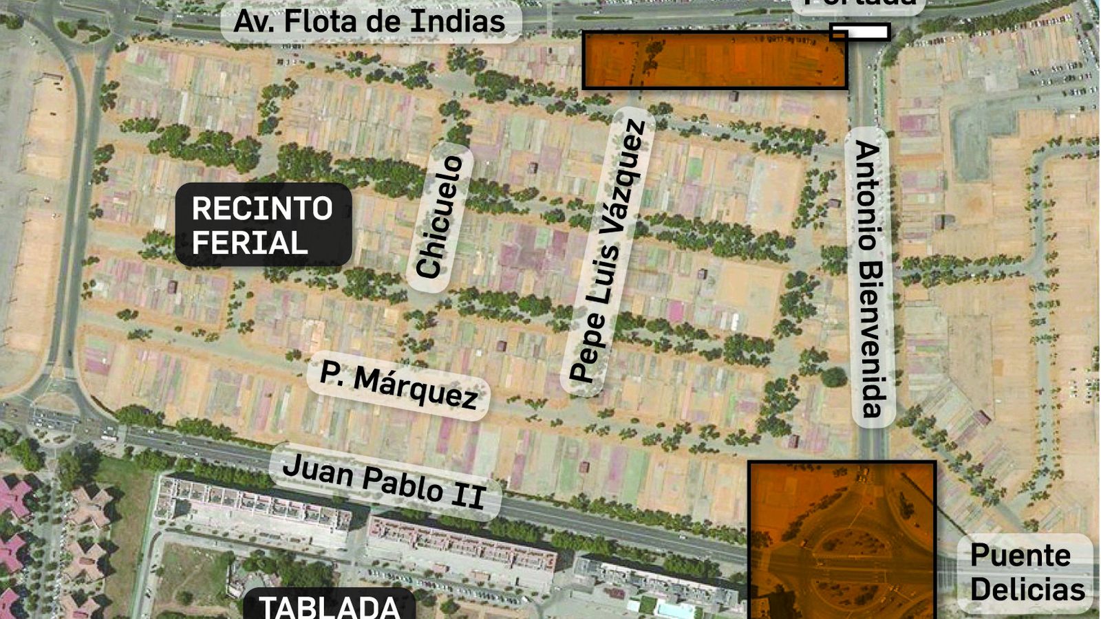 Las zonas que serán remodeladas