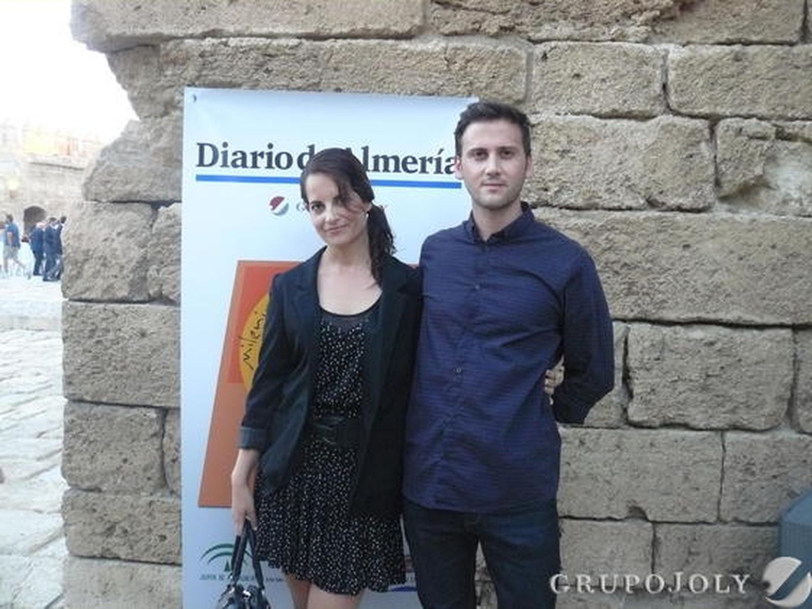 Alicia Rojas y José Carlos Llinares antes de comenzar la gala./ Rafael González y Ricardo García