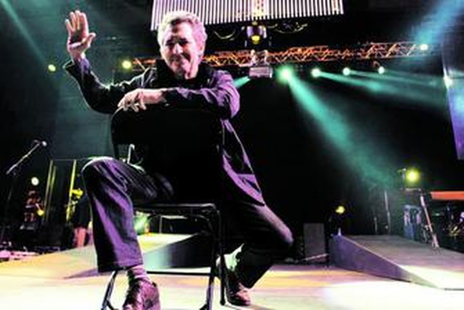 El rockero granadino, durante los ensayos del concierto de hoy y mañana en el Palacio de Deportes.