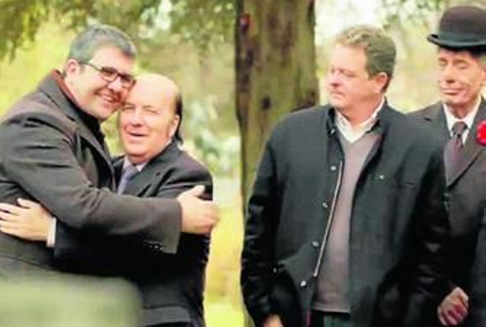 Chiquito y Flo en el anuncio navideño sobre Gila, ante Cano y Fofito