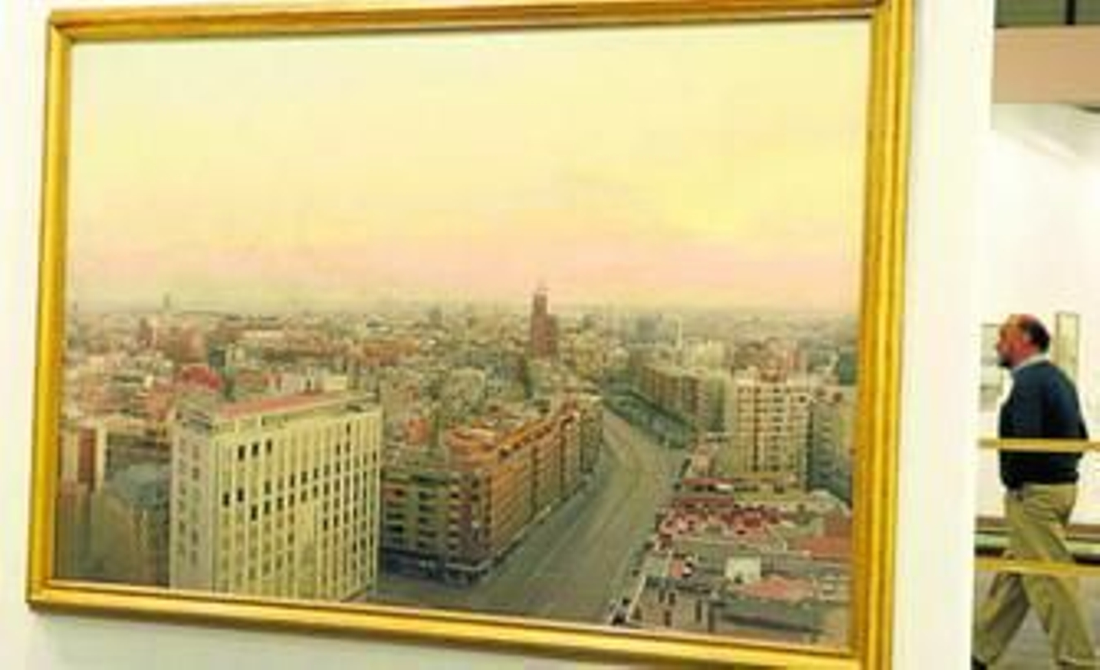 El óleo sobre tabla de Antonio López colgaba ya ayer en las paredes de Ifema.