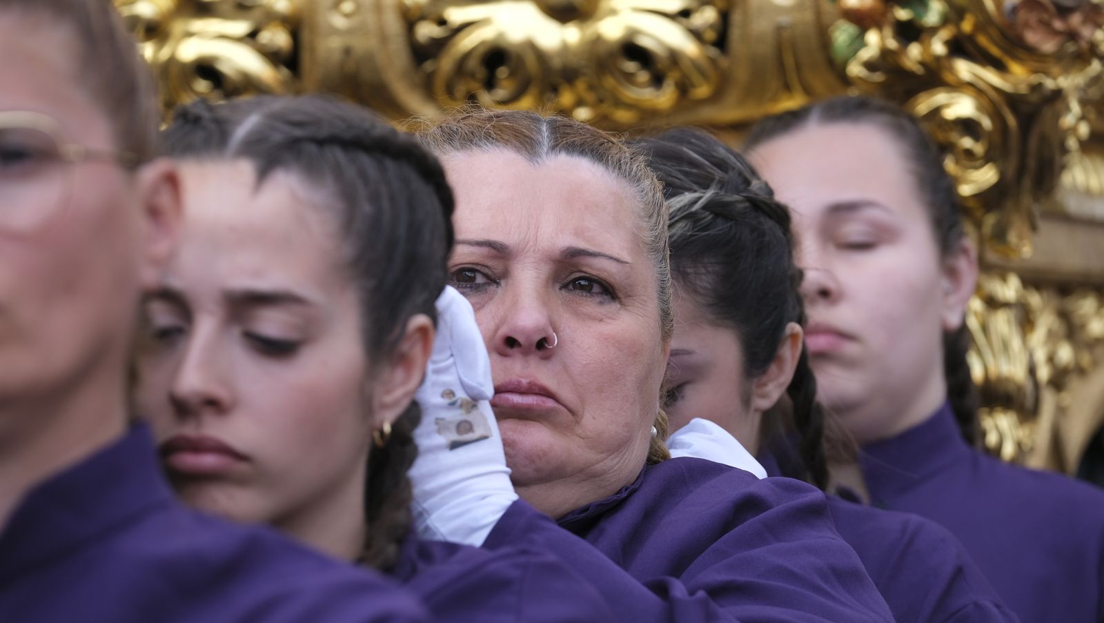 La procesión del Encuentro por las calles de Almería, en imágenes