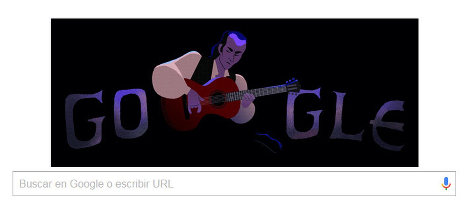 El 'doodle' dedicado a Paco de Lucía.