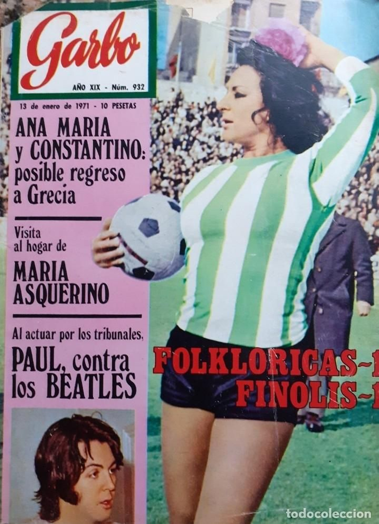 Lola Flores, con colores béticos, en su partido benéfico Folklóricas-Finolis