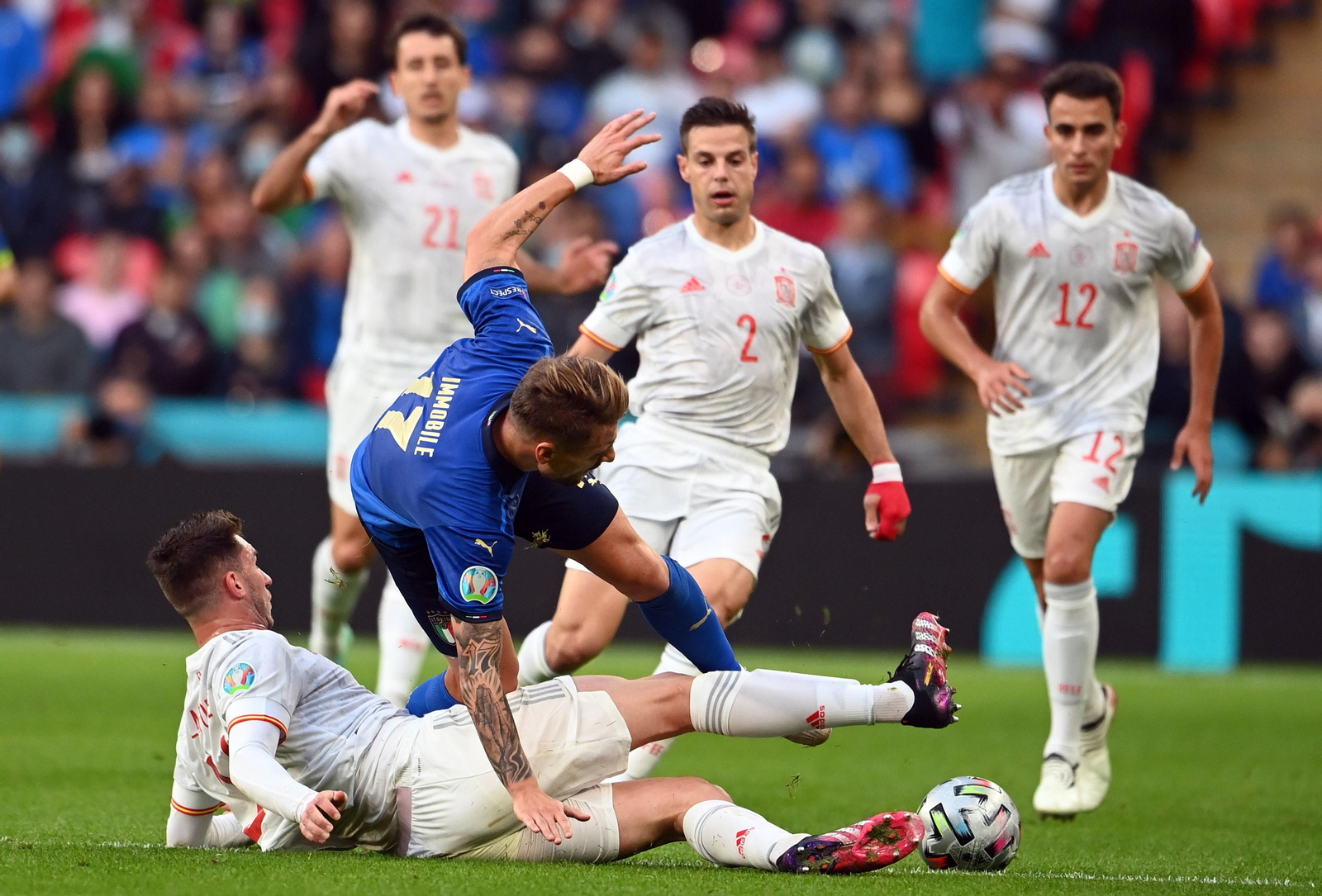 Las imágenes de la semifinal Italia-España de Eurocopa