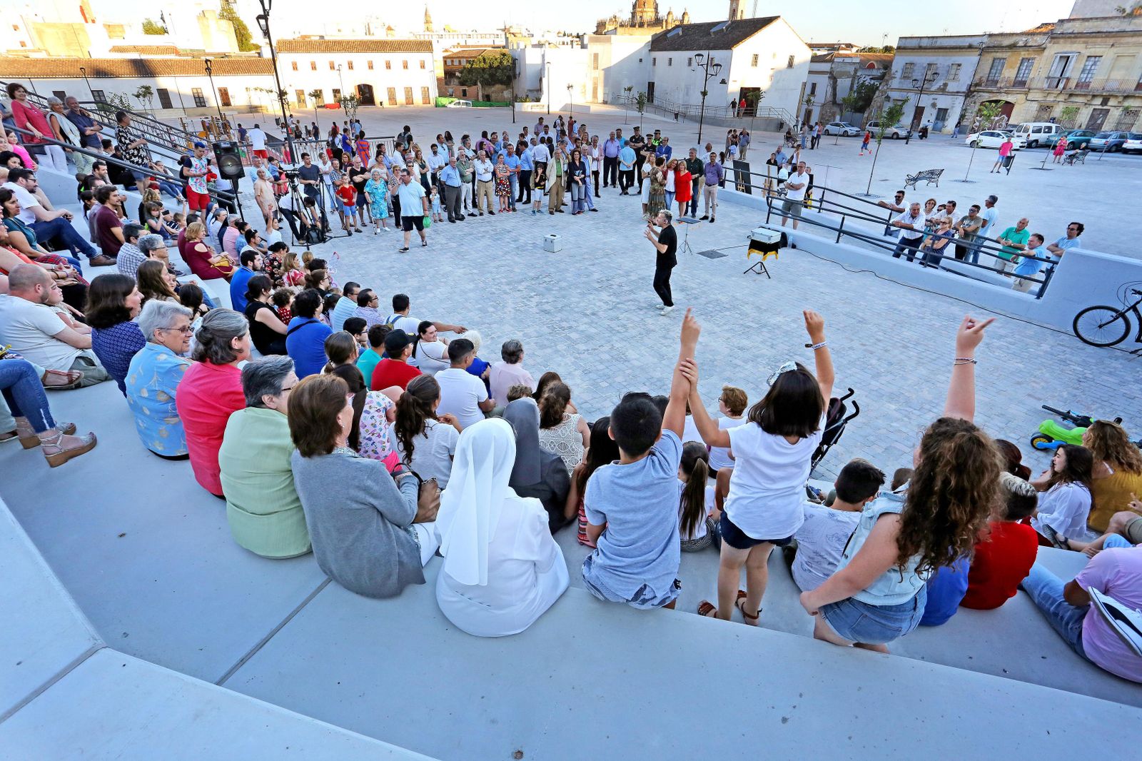 Inauguración de la plaza Belén, enclave del centro histórico recientemente recuperado.