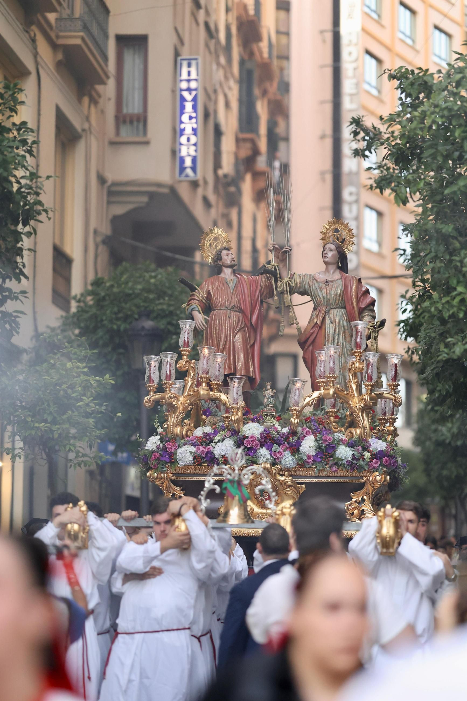 La procesión de los Santos Patronos de Málaga, en fotos