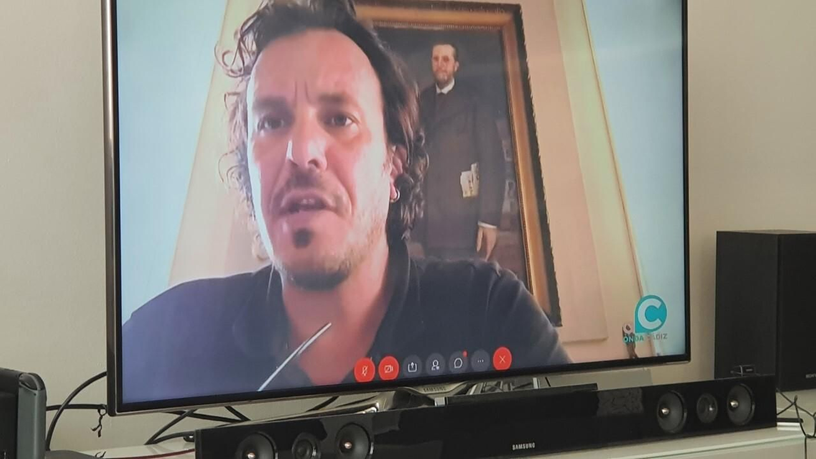 Imagen del alcalde durante la emisión de Onda Cádiz del Pleno de este mes de julio.