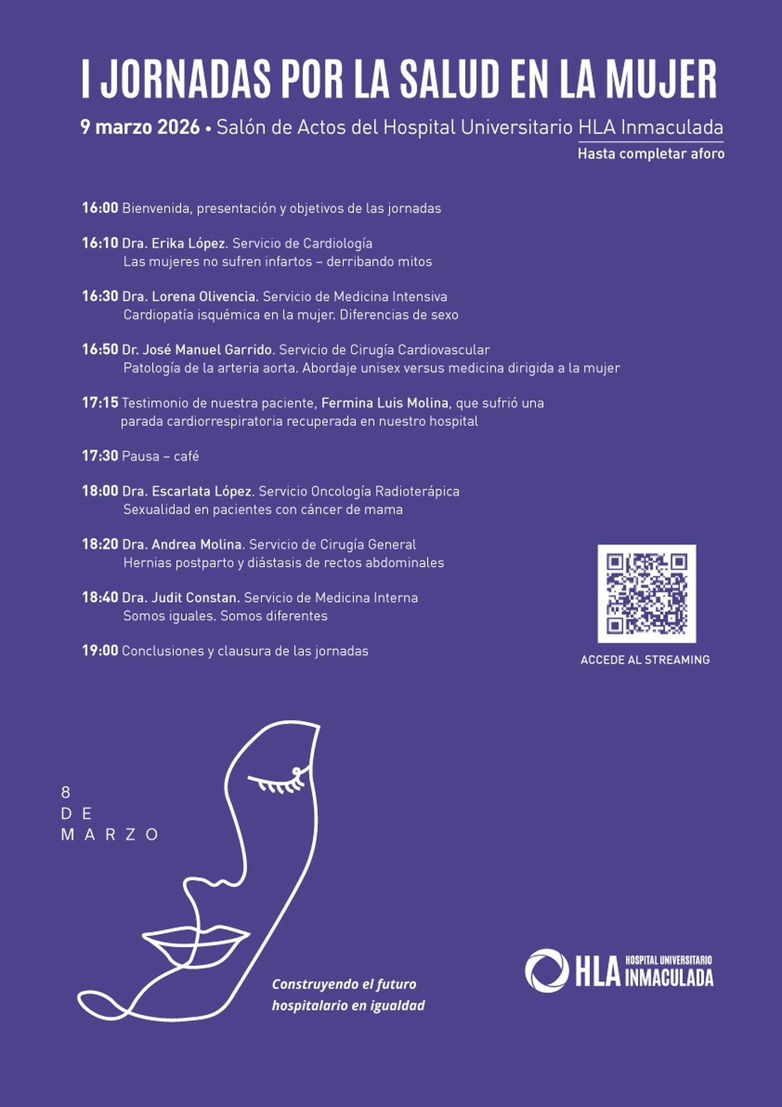 El programa abarca seis ponencias científicas y un testimonio de una paciente.