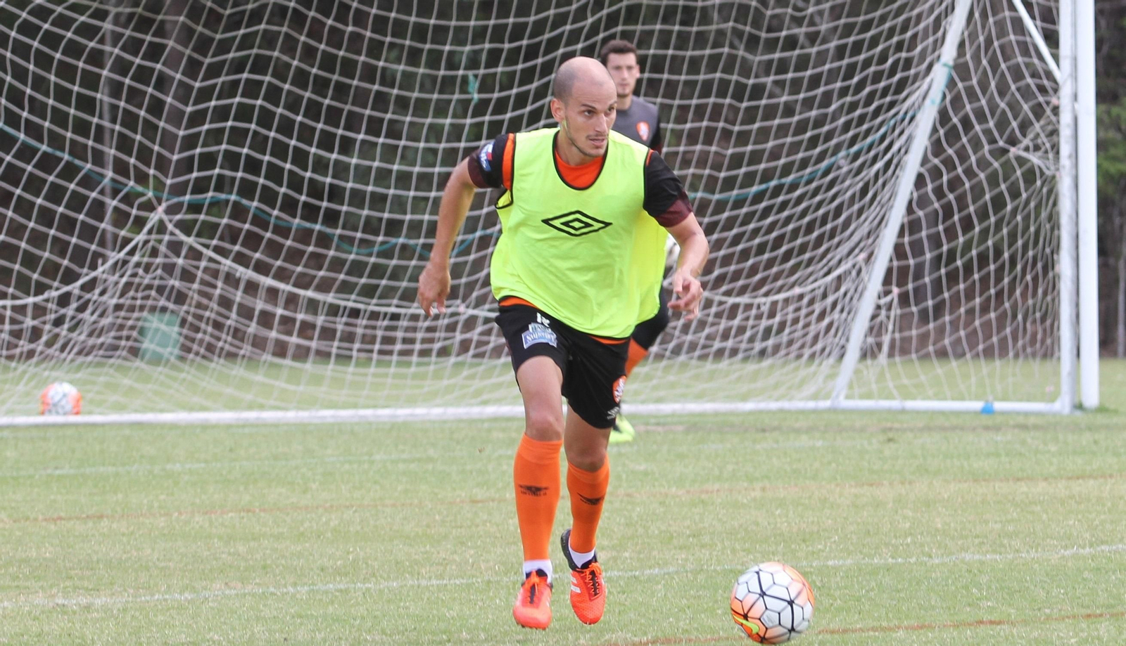 Javi Hervás, durante un entrenamiento.