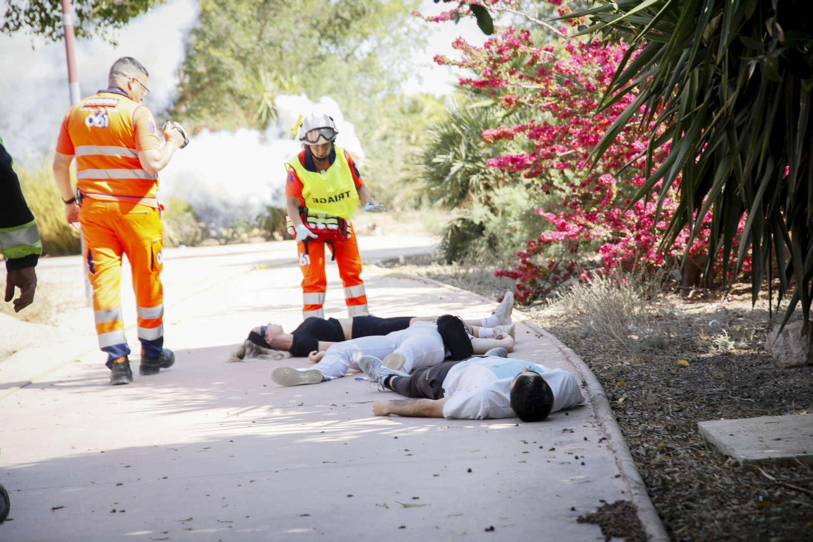 Las mejores imágenes del simulacro emergencias 061