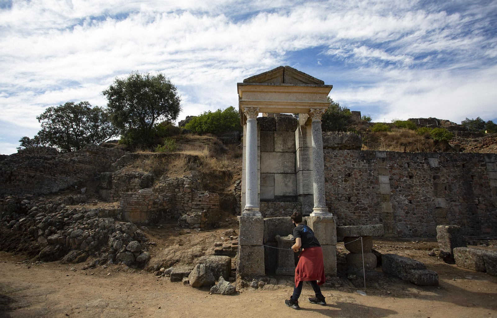Las ruinas de la ciudad romana de Munigua.