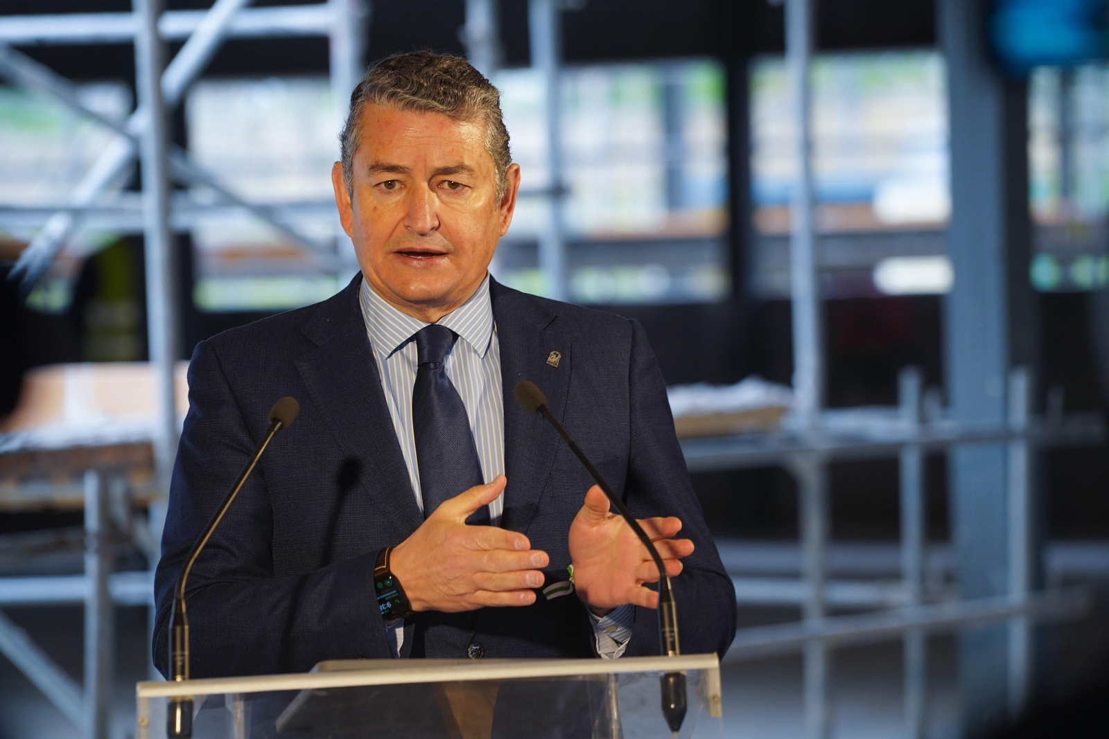 Antonio Sanz esta mañana en San Fernando.