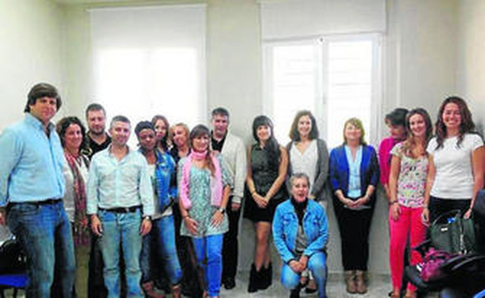 Imagen del encuentro entre Conesa y los trabajadores de ADL.