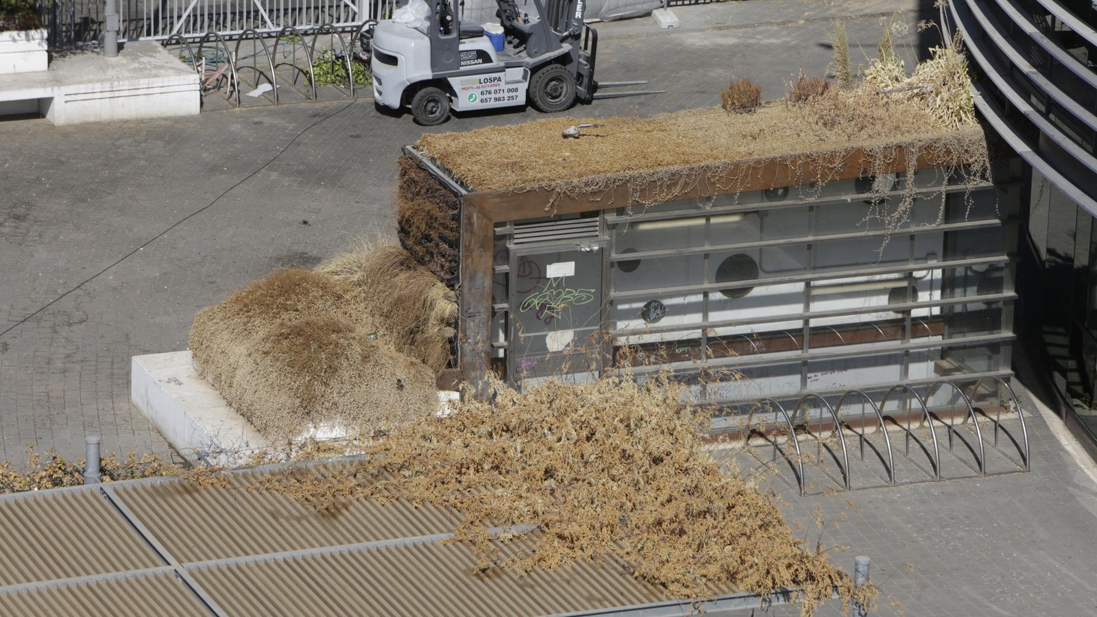El acceso al aparcamiento subterráneo.