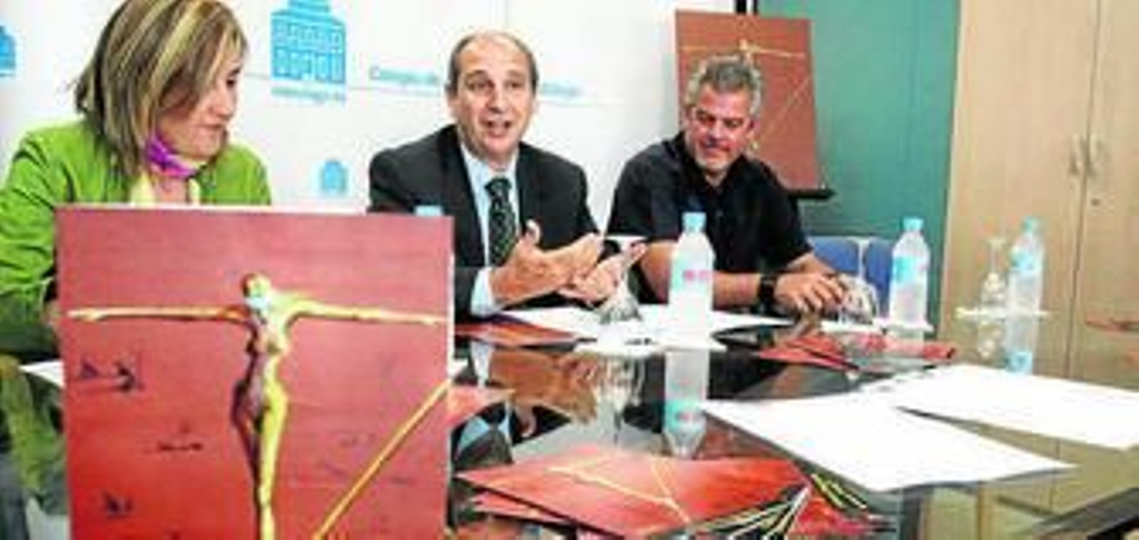 Presentación ayer del cartel, en primer plano.