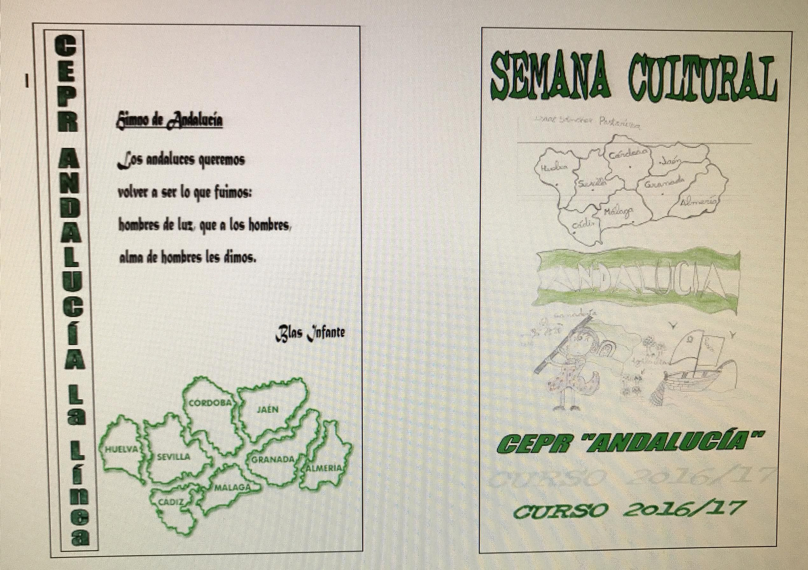 La portada del folleto de la Semana Cultura, del alumno Isaac Sánchez.