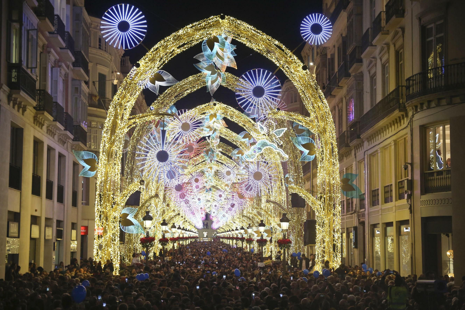 Las fotos de las luces de Navidad en Málaga Las fotos de las luces de Navidad en Málaga