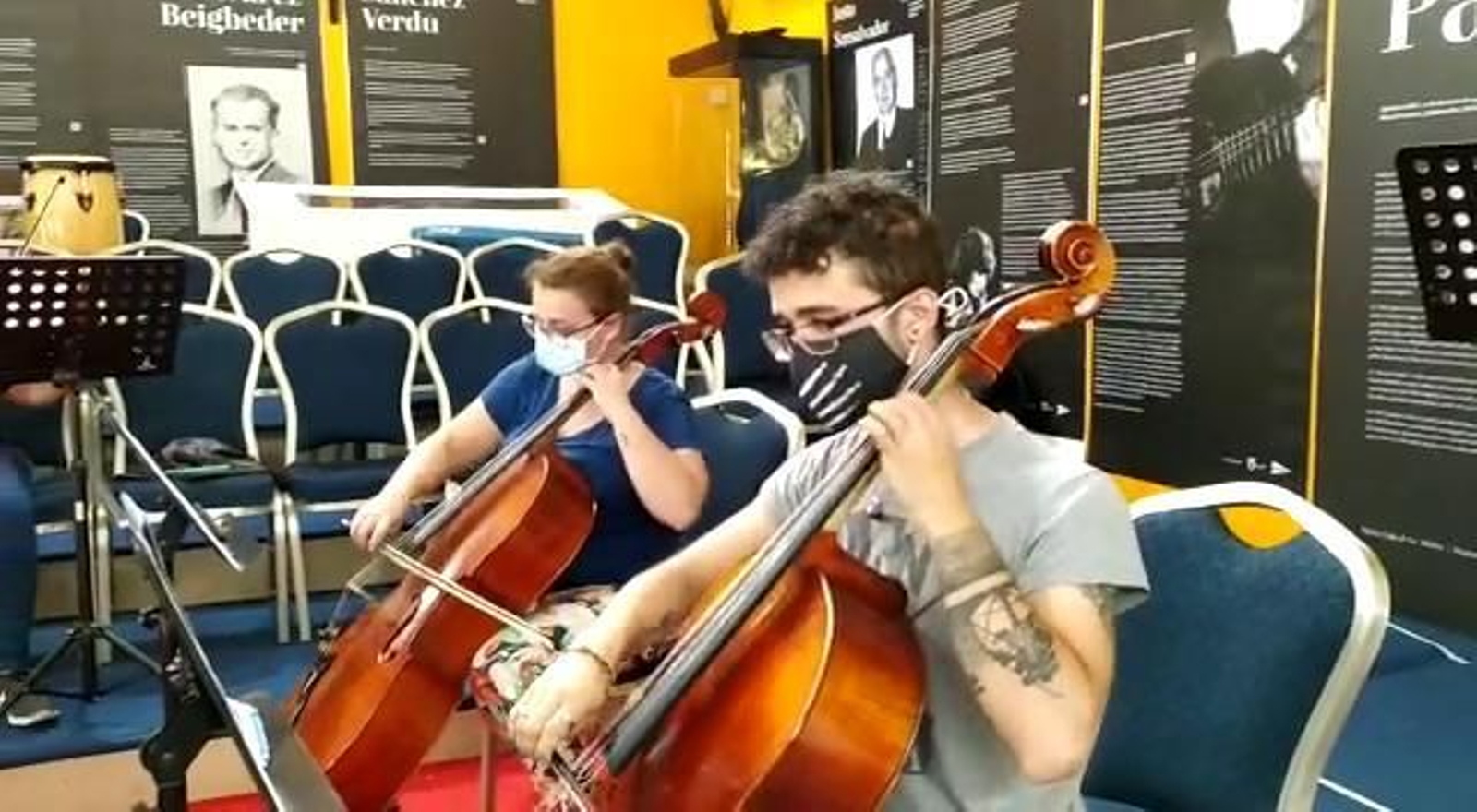 Ensayo de la Orquesta de la cámara de la Sinfónica de Algeciras del Himno del Campo de Gibraltar